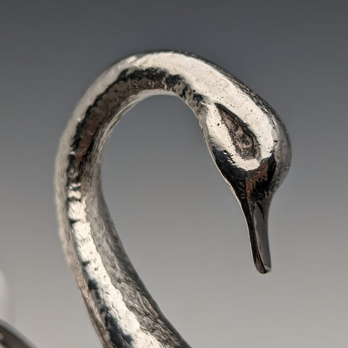 British Vintage Silver Plated Swan Toast Rack